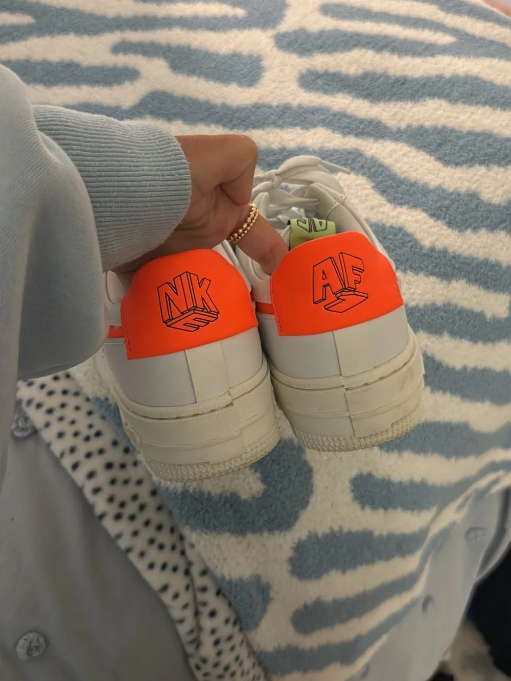 Nike Orange and Purple Air Force 1s